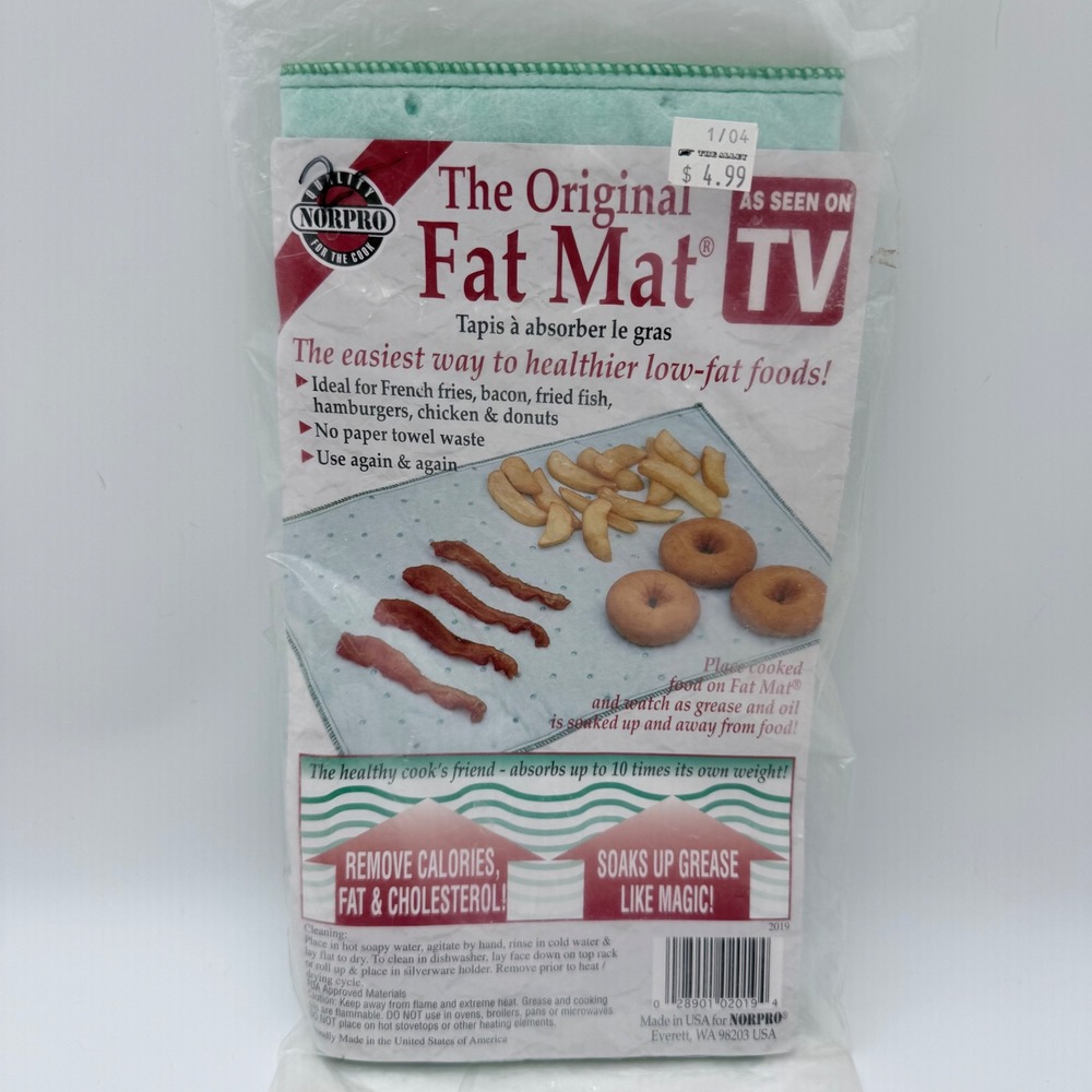 Norpro Fat Mat Grease Absorbing Cooking Pad Reusable As Seen On TV New